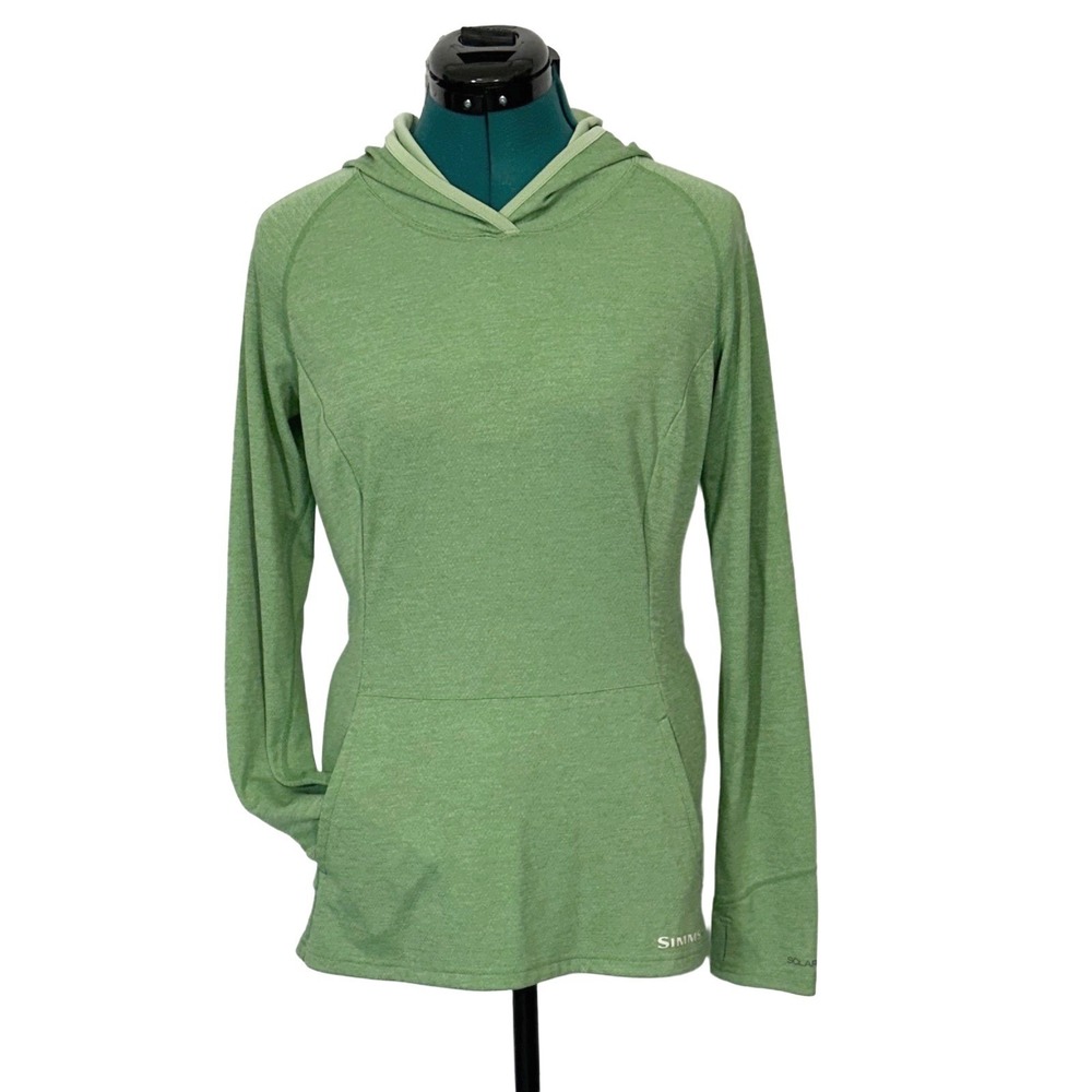 Simms SolarFlex Hoody Insect Shield UPF 50 Small Green Fishing Performance Shirt